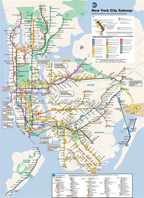 Map of MTA New York City Subway